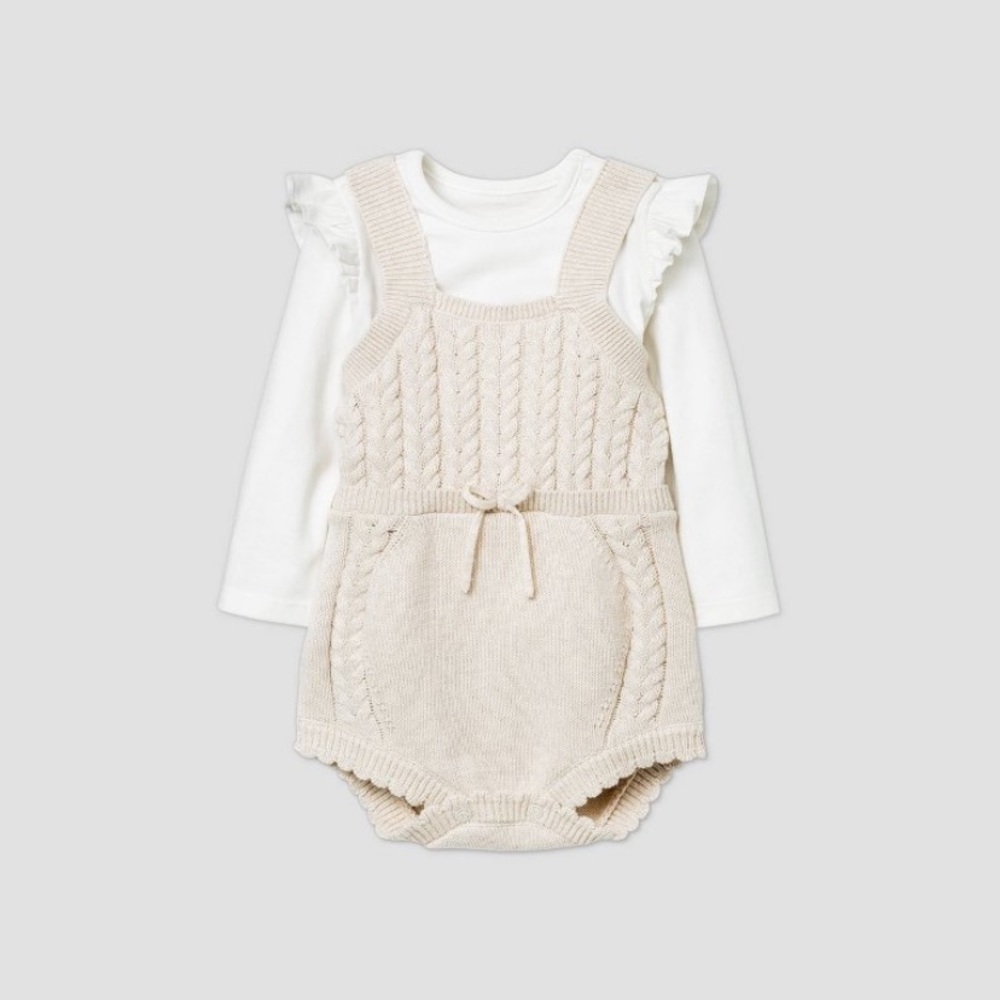 ✨3 for $20✨ CABLE KNIT STYLE NEWBORN BODYSUIT ROMPER OUTFIT